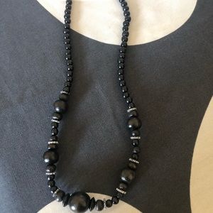 Black beaded necklace